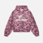 Scuffers Burgundy Zipper with Royal Flower