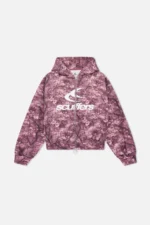 Scuffers Burgundy Zipper with Royal Flower